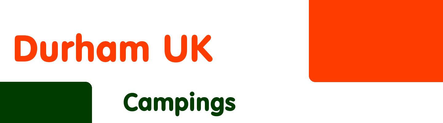 Best campings in Durham UK - Rating & Reviews
